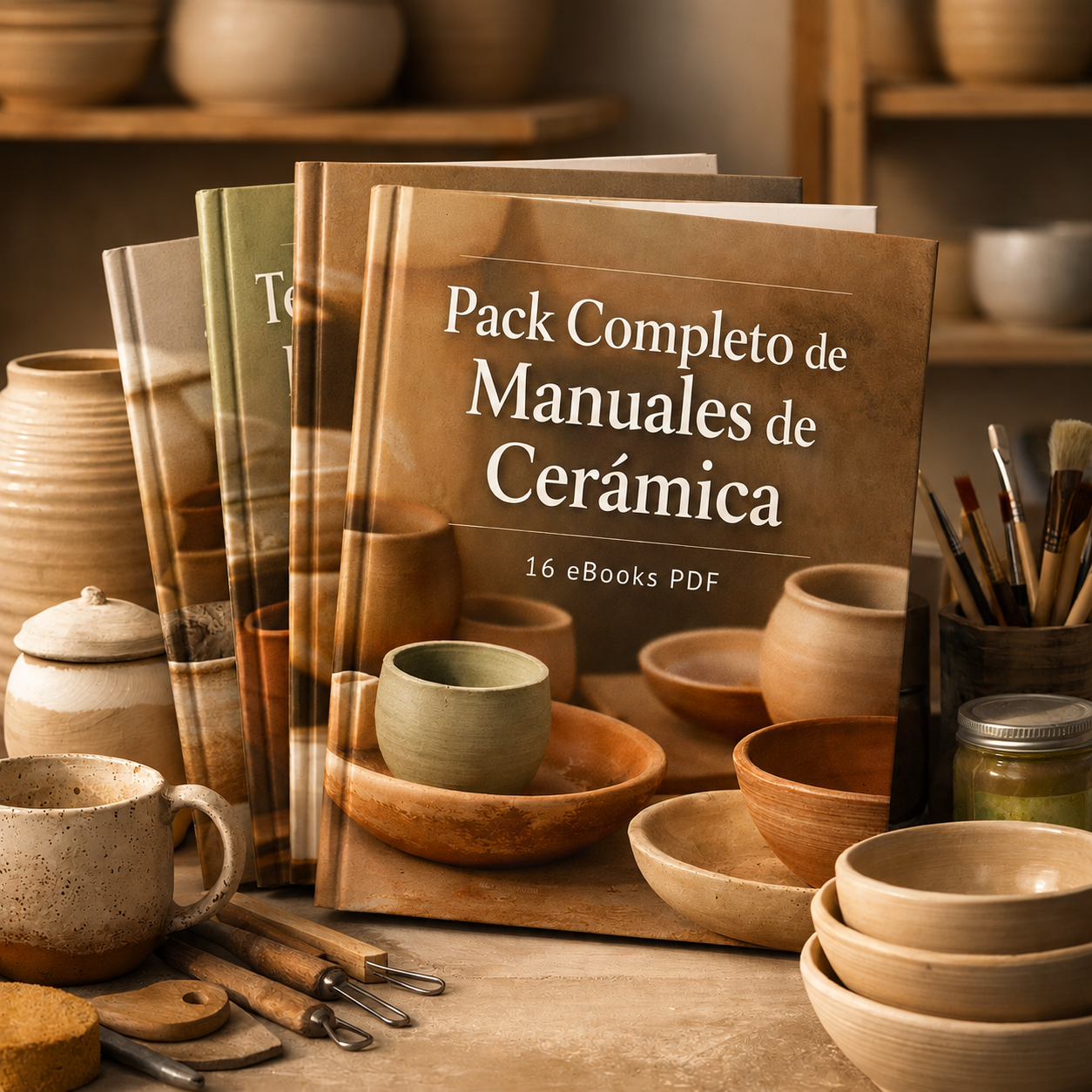 Pack Completo de Cerámica Emprendedor (16 Manuales)